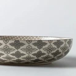 KSP Oishi 'Diamond' Stoneware Low Bowl (Grey)