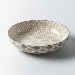 KSP Oishi 'Diamond' Stoneware Low Bowl (Grey)