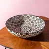 KSP Oishi 'Flower Burst' Stoneware Low Bowl (Black)