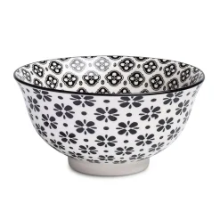 KSP Oishi 'Flower Burst' Stoneware Bowl - Medium (Black)