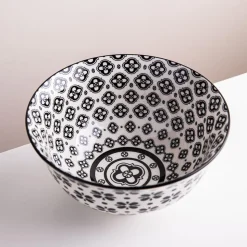 KSP Oishi 'Flower Burst' Stoneware Bowl - Medium (Black)