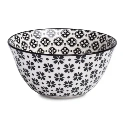 KSP Oishi 'Flower Burst' Stoneware Bowl - Small (Black)