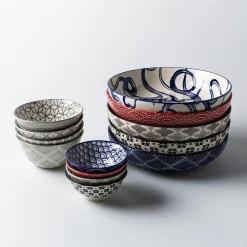 KSP Oishi 'Octopus' Stoneware Low Bowl (Navy/White)