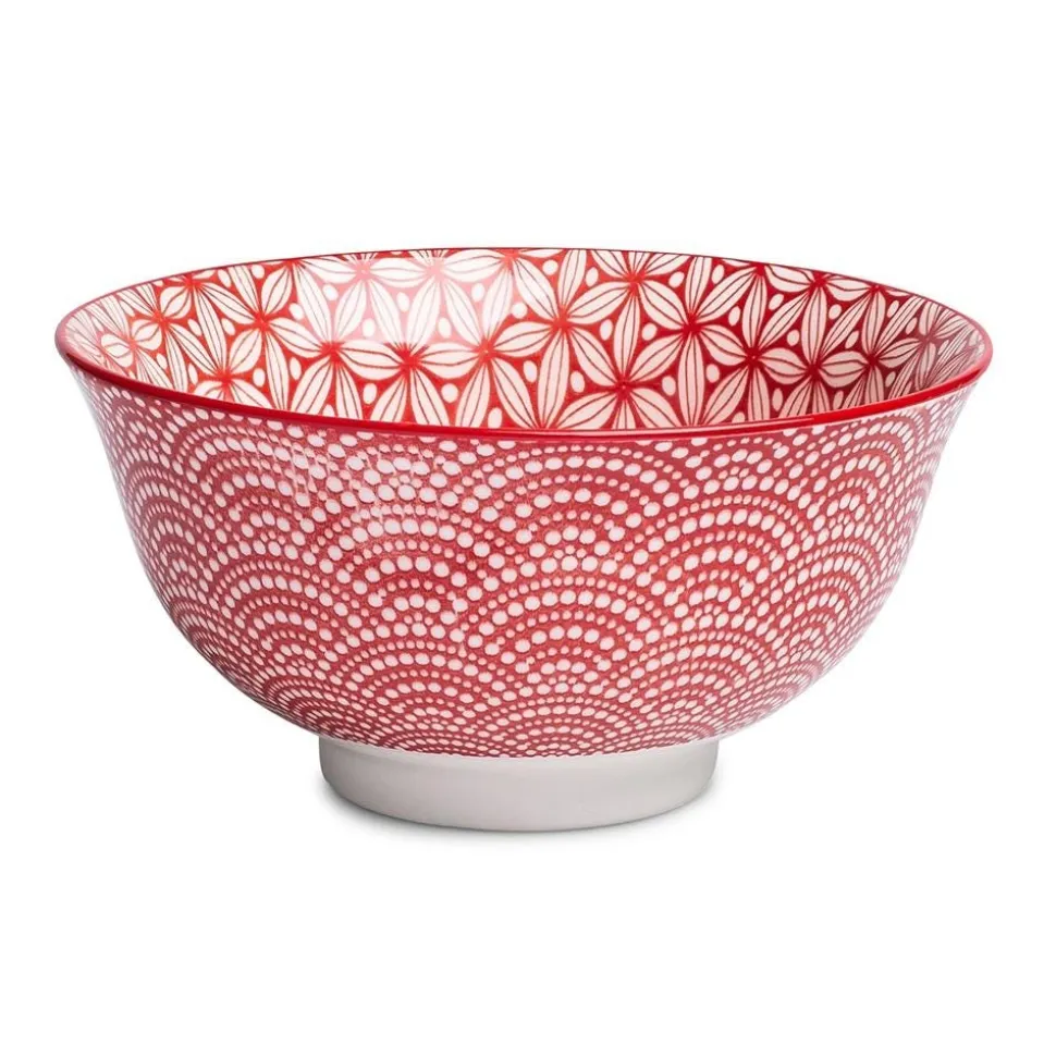 KSP Oishi 'Sakura' Stoneware Bowl - Medium (Red)