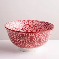 KSP Oishi 'Sakura' Stoneware Bowl - Medium (Red)