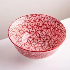 KSP Oishi 'Sakura' Stoneware Bowl - Medium (Red)