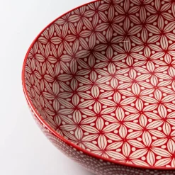 KSP Oishi 'Sakura' Stoneware Low Bowl (Red)