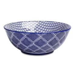 KSP Oishi 'Waves' Stoneware Bowl - Large (Navy)