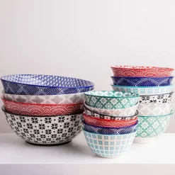 KSP Oishi 'Waves' Stoneware Bowl - Large (Navy)