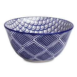 KSP Oishi 'Waves' Stoneware Bowl - Small (Navy)