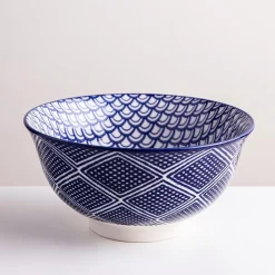 KSP Oishi 'Waves' Stoneware Bowl - Medium (Navy)