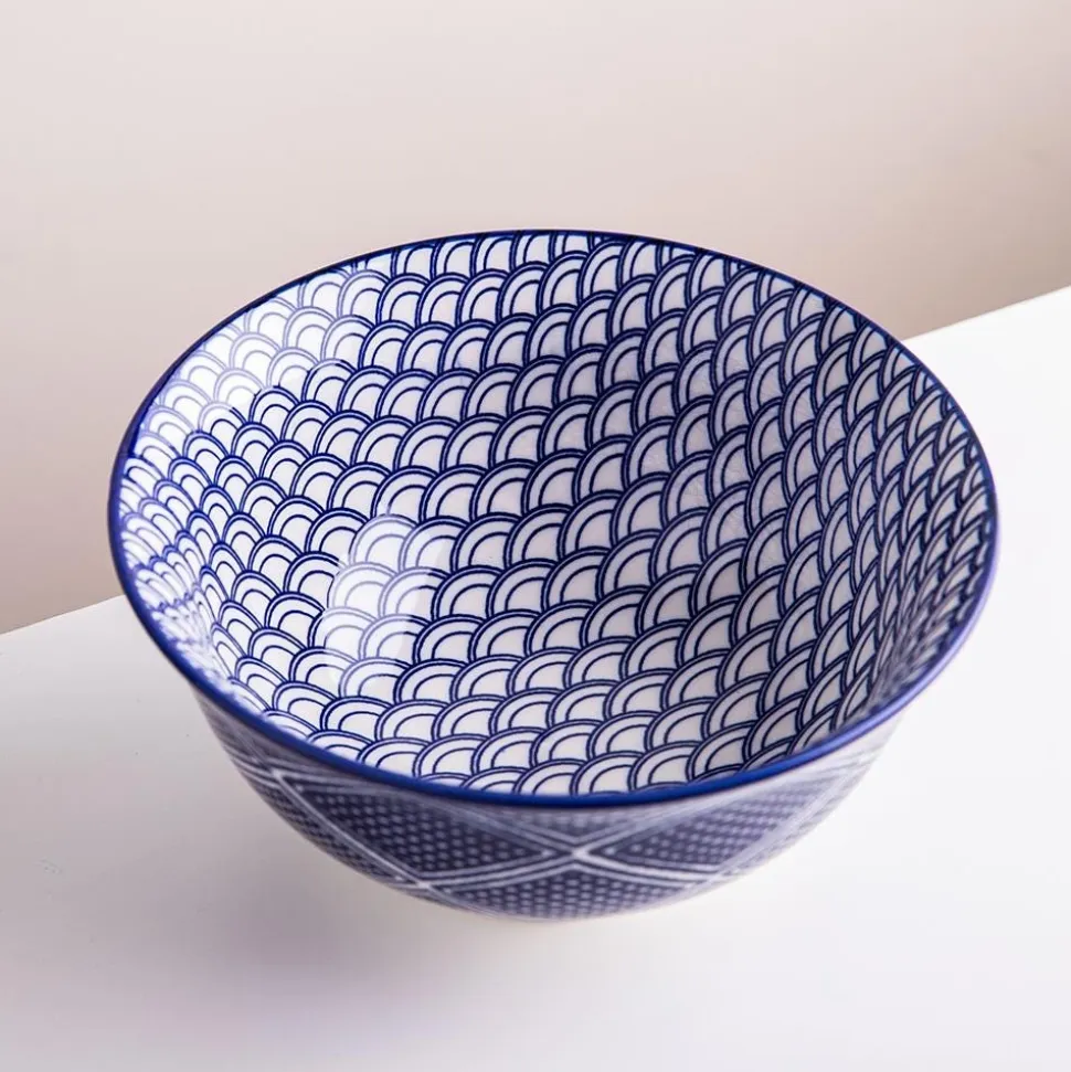 KSP Oishi 'Waves' Stoneware Bowl - Medium (Navy)