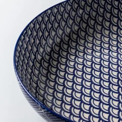 KSP Oishi 'Waves' Stoneware Low Bowl (Navy)