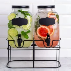 KSP Oldtyme 'Chalkboard' Beverage Dispenser Stand - Set of 2