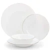 KSP Opal 'Banded' Glass Side Plate (White/Gold)