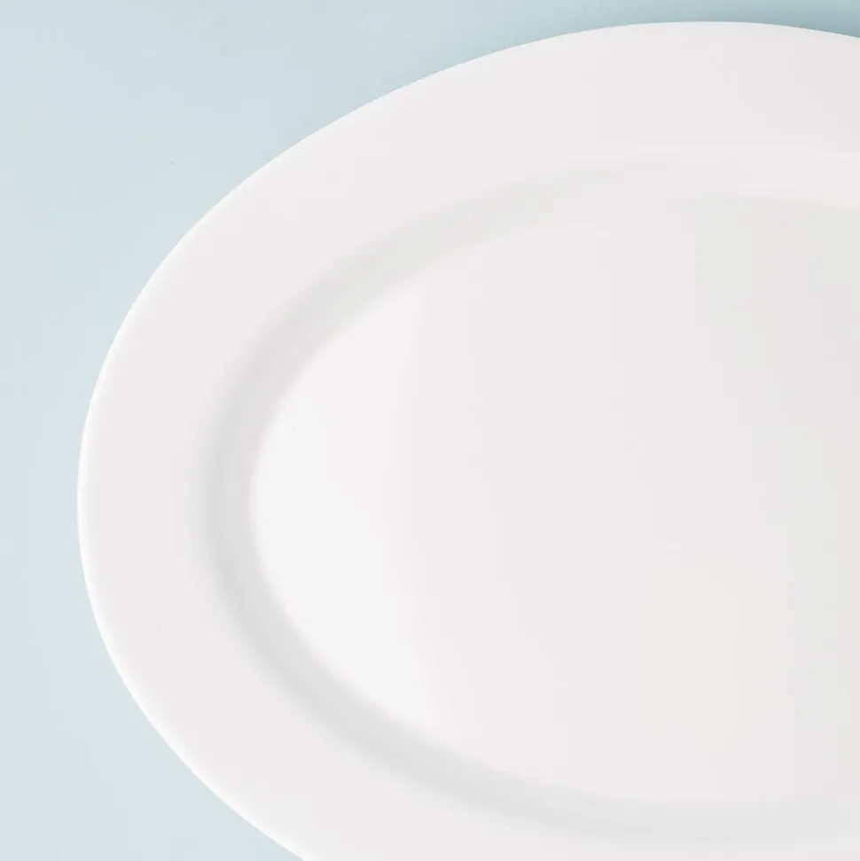KSP Opal Glass Platter (14" White)