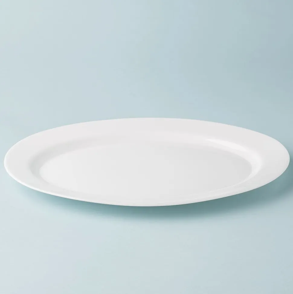 KSP Opal Glass Platter (14" White)