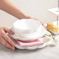 KSP Opal 'Petal' Glass Dinner Plate