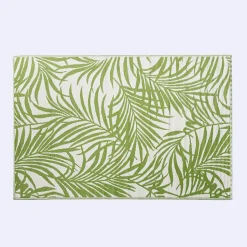 KSP Outdoor 'Cabarete Fern' All Season Mat 6' x 9' (Ivory/Green)