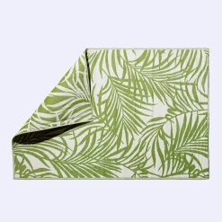 KSP Outdoor 'Cabarete Fern' All Season Mat 6' x 9' (Ivory/Green)