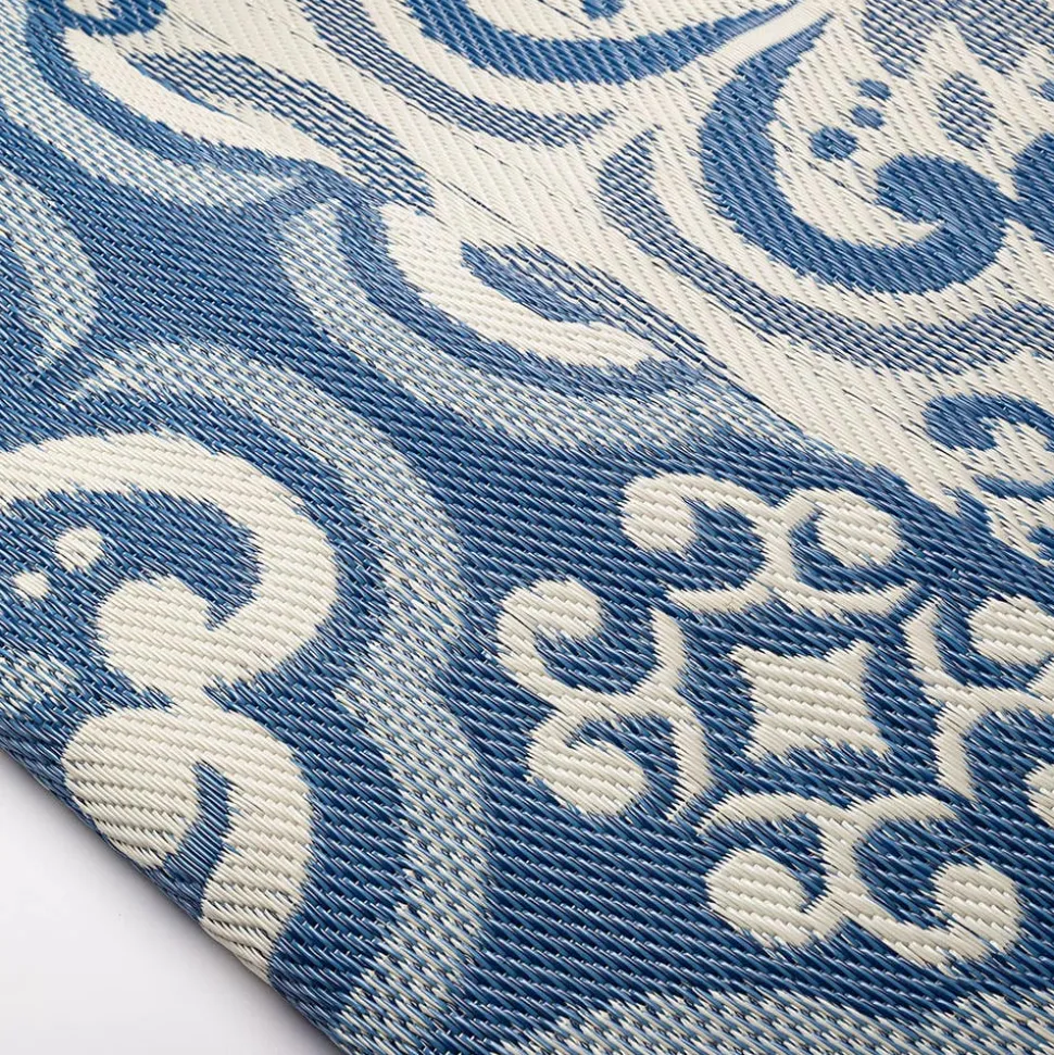 KSP Outdoor 'Mykonos' All Season Mat 9' x 12' (Blue/White)