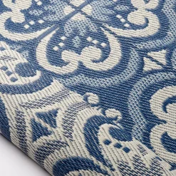 KSP Outdoor 'Mykonos' All Season Mat 6' x 9' (Blue/White)