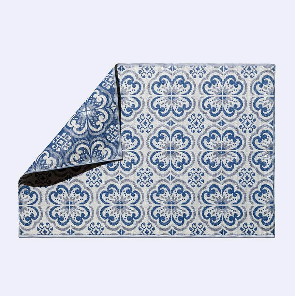 KSP Outdoor 'Mykonos' All Season Mat 6' x 9' (Blue/White)