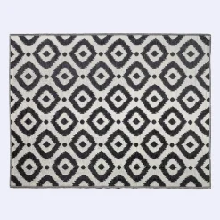 KSP Outdoor 'Selos' All Season Mat 9' x 12' (Ivory/Black)