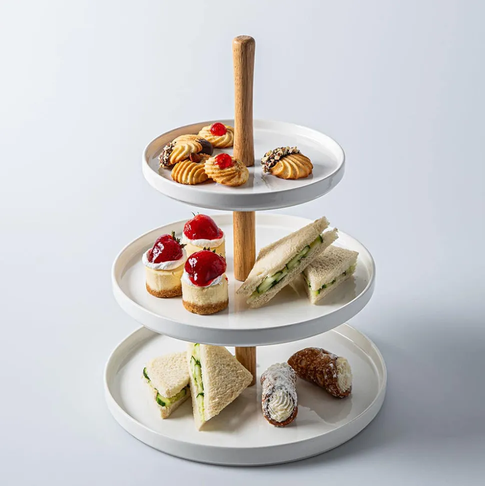 KSP Parisian 3-Tier Porcelain Serving Dish (White)