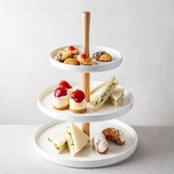 KSP Parisian 3-Tier Porcelain Serving Dish (White)