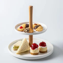 KSP Parisian 2-Tier Porcelain Serving Dish (White)