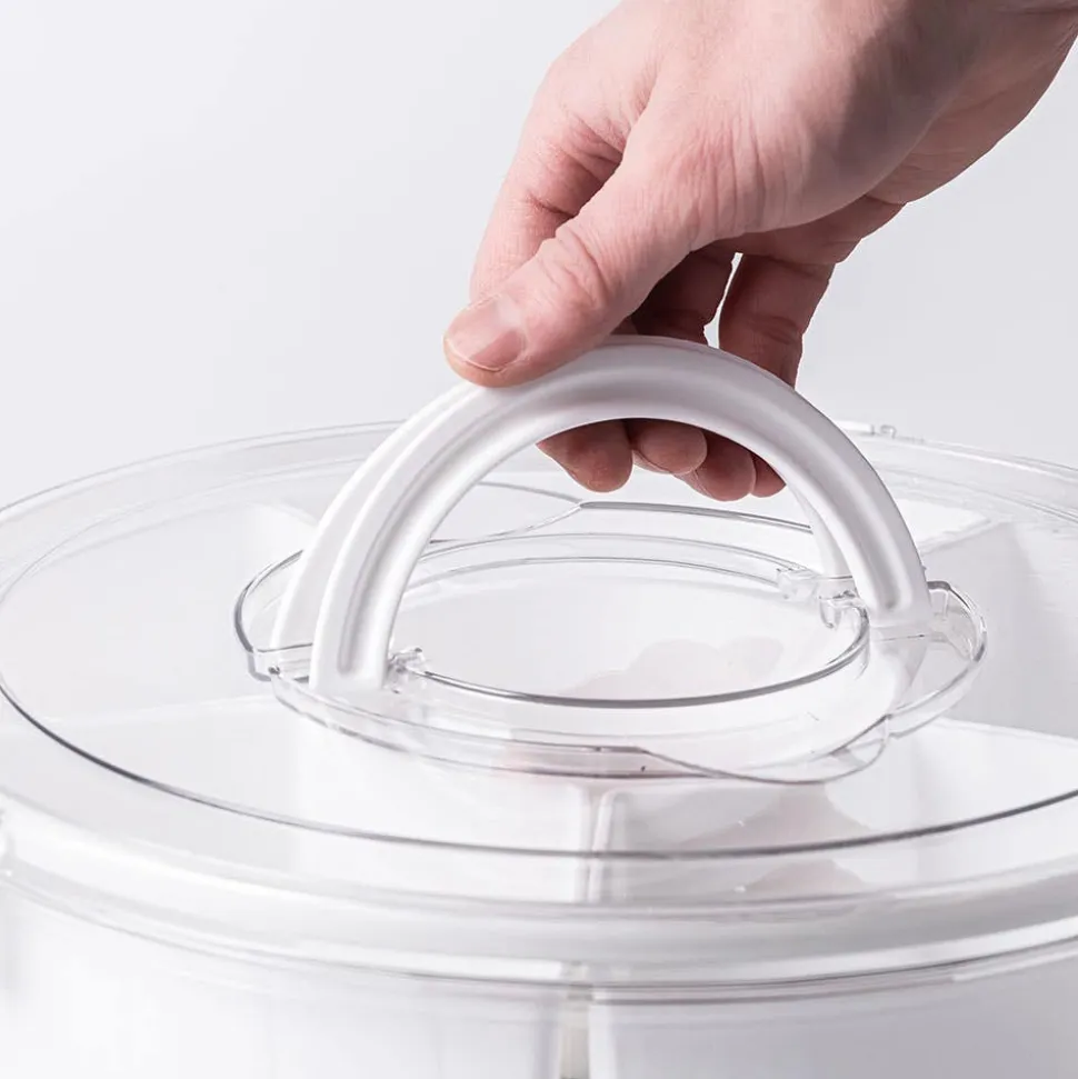 KSP Parkside '6-Section' Round Food Storage Container (White)