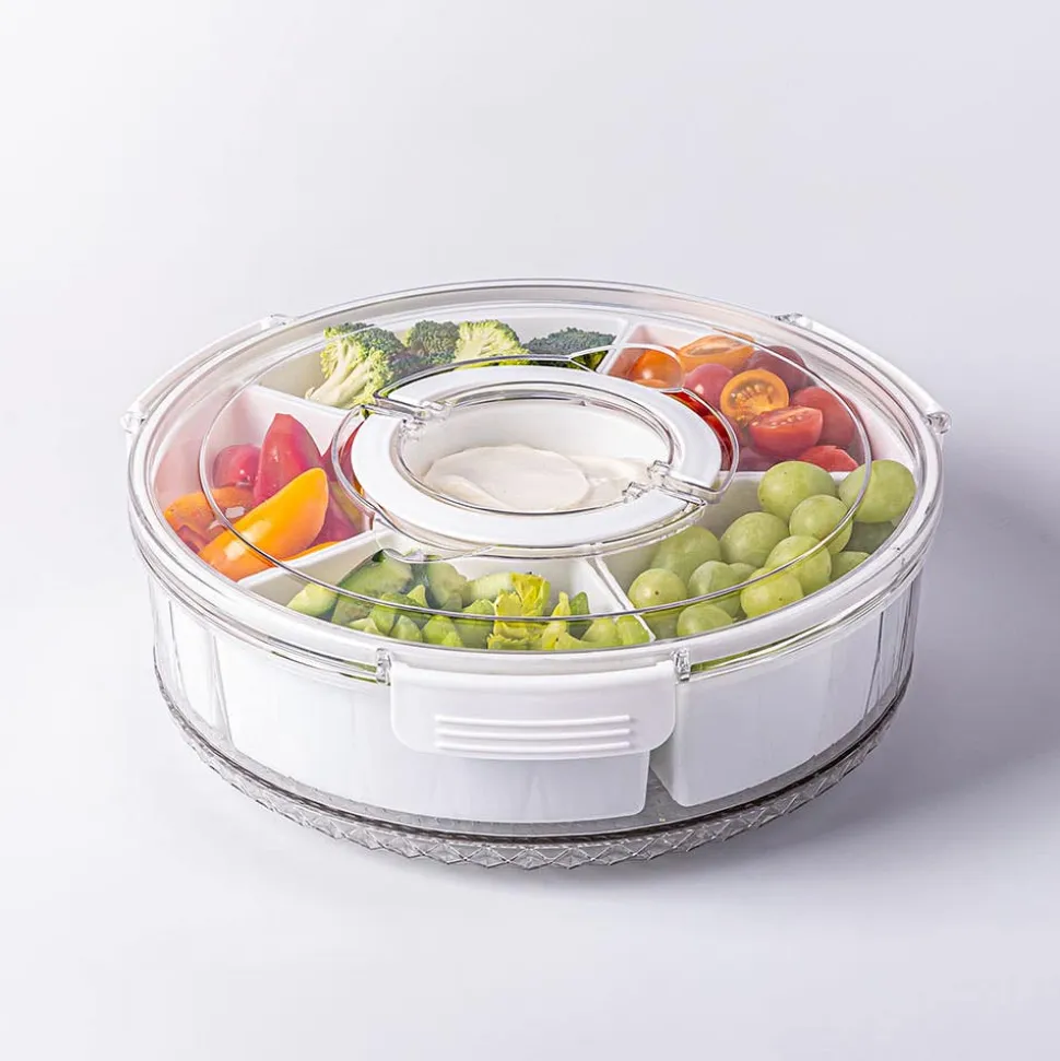 KSP Parkside '6-Section' Round Food Storage Container (White)