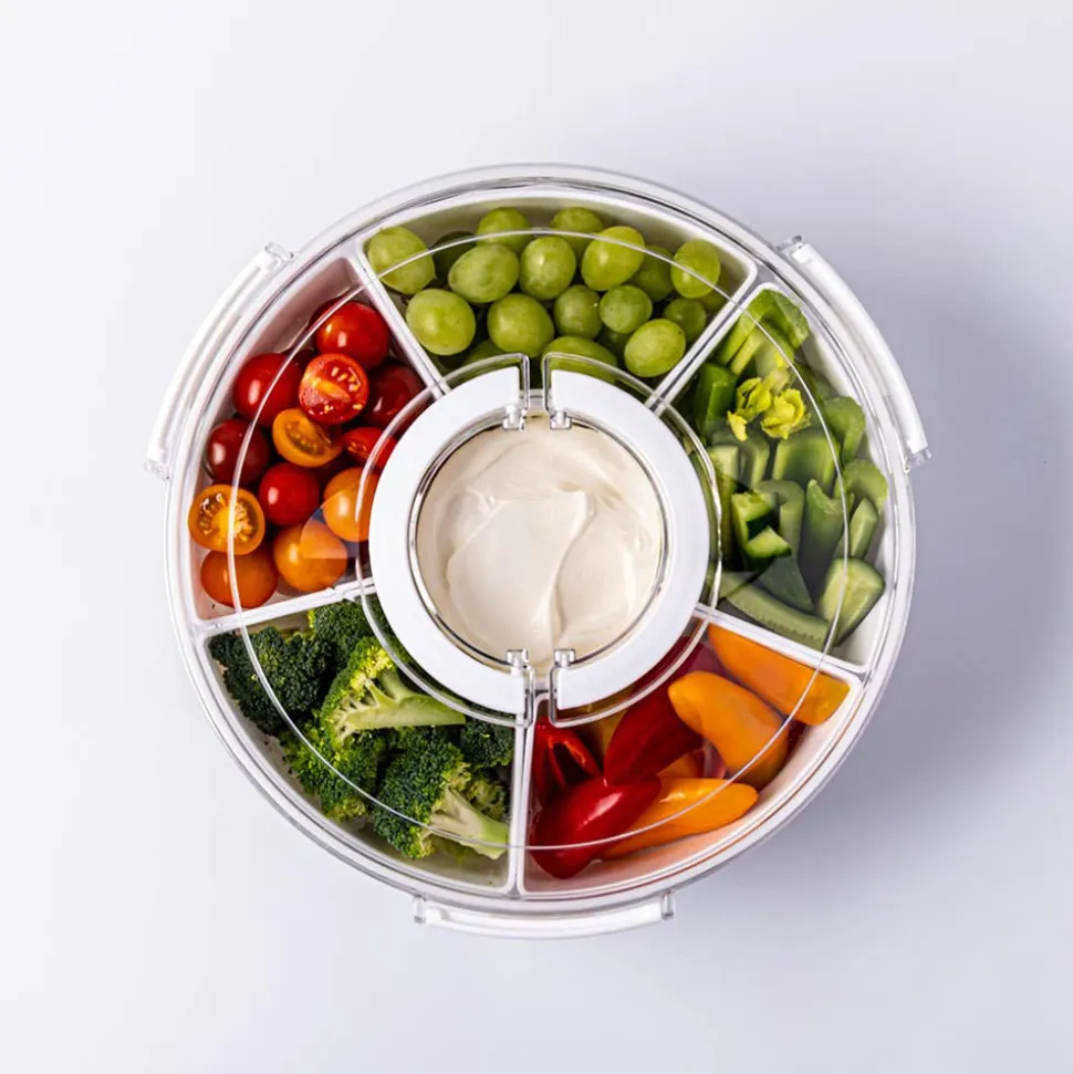 KSP Parkside '6-Section' Round Food Storage Container (White)