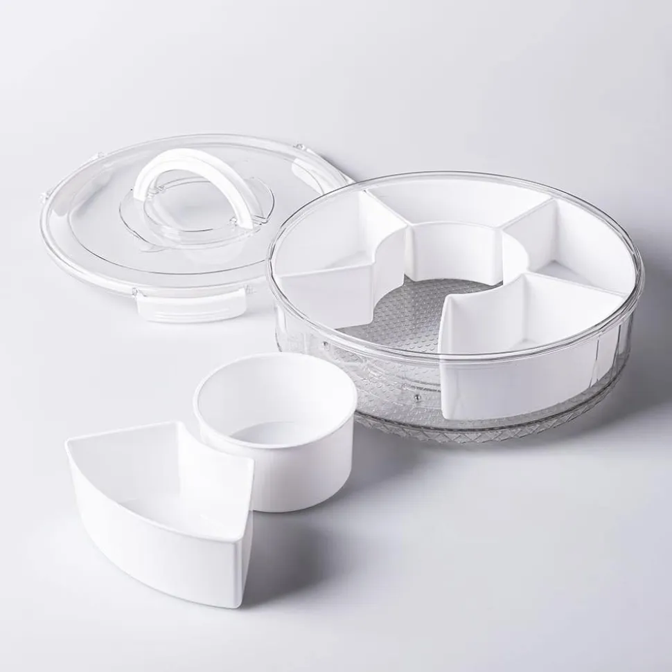 KSP Parkside '6-Section' Round Food Storage Container (White)