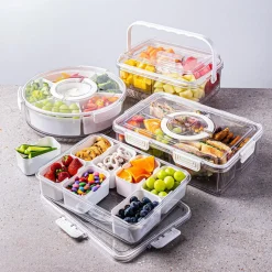 KSP Parkside '6-Section' Round Food Storage Container (White)
