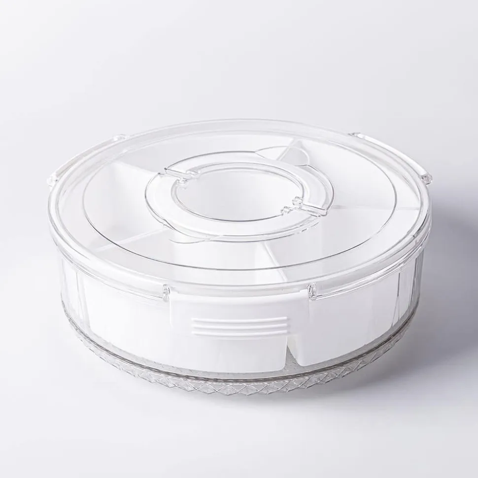 KSP Parkside '6-Section' Round Food Storage Container (White)