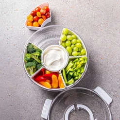 KSP Parkside '6-Section' Round Food Storage Container (White)