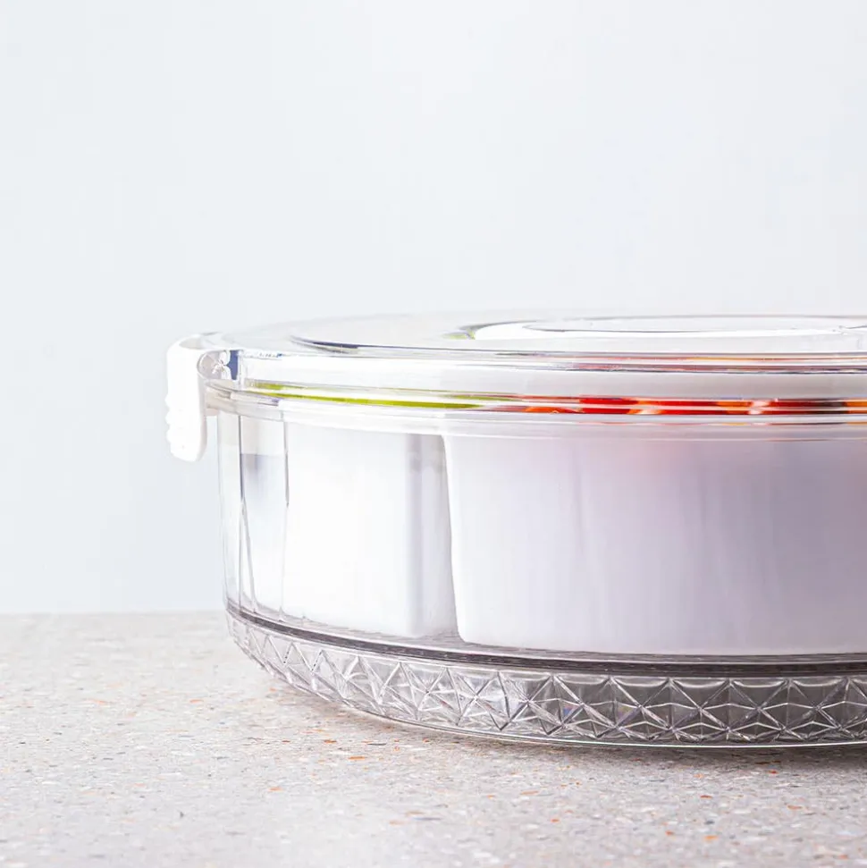 KSP Parkside '6-Section' Round Food Storage Container (White)