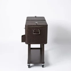 KSP Patio '80 Qt' Cooler Chest with Wheels (Brown)