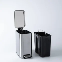 KSP Pedal 'Fingerprint-Proof' Soft-Close Garbage Can (5L) S/S Brushed