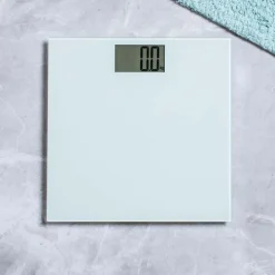KSP Personal Glass Digital Bathroom Scale (White)