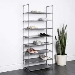KSP Plateau Fabric Shoe Rack 8-Level (Grey)
