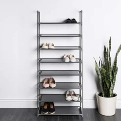 KSP Plateau Fabric Shoe Rack 8-Level (Grey)