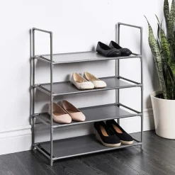 KSP Plateau Fabric Shoe Rack 4-Level (Grey)