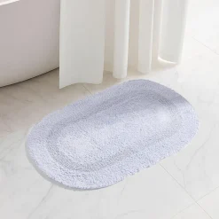 KSP Plush Oval Cotton Bathmat Reversible (Lavender)