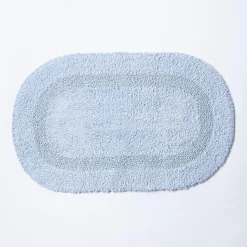 KSP Plush Oval Cotton Bathmat Reversible (Lavender)