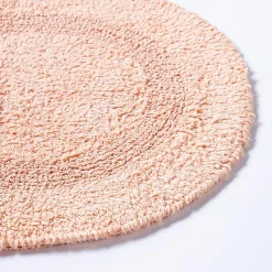 KSP Plush Oval Cotton Bathmat Reversible (Peach)