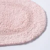 KSP Plush Oval Cotton Bathmat Reversible (Rose Quartz)