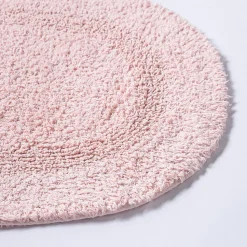 KSP Plush Oval Cotton Bathmat Reversible (Rose Quartz)